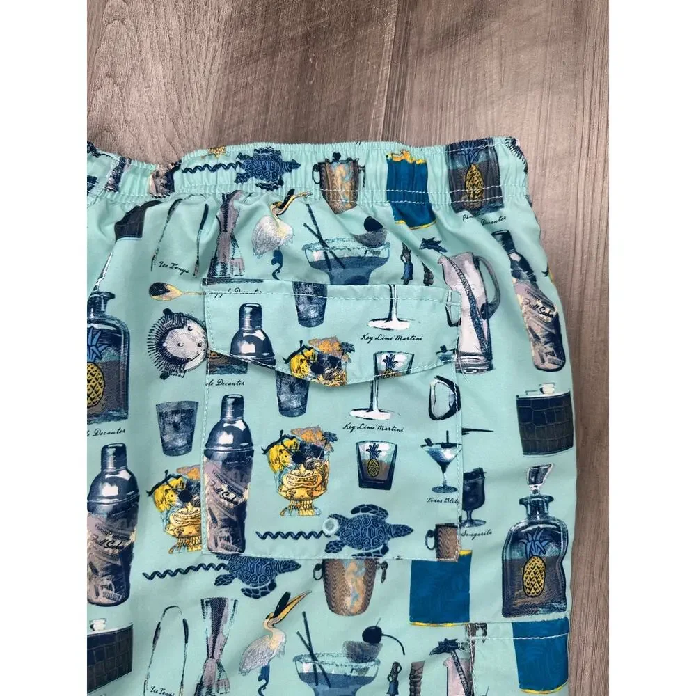 Tommy Bahama Aloha Cocktail Bar Swim Trunks Mint Green — Size 2XL